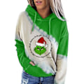 Miniatyrbillede 2 af 3: Grinch Kvinders Casual Langærmet Jule Hoodie XL