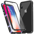 Pikkukuva 1 / 7: iPhone X/XS -kotelo näytönsuojalla, musta
