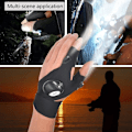 Miniatyrbilde 3 av 4: REMAKE LED-lommelykt hansker gaver til menn, hender fri lys for fiske