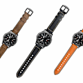 Miniatyrbild 8 av 8: Armband Samsung Gear S3 Classic, Frontier, Galaxy Watch 22 mm Läder Svart