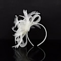 Miniatyrbild 3 av 5: Damhatt Fascinator Blomma Fascinator Bröllop Fascinator Hårband Fjäder Bröllopshår Smycke Huvudbonad Hatt Bowler Mini Topphatt Hårclips (Be...