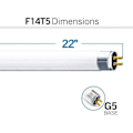 Miniatyrbillede 4 af 5: T5 Høj Effektivitet 840 Kold Hvid Fluorescerende Rør 549mm Rør 4000k HE (FH1840)