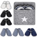 Miniatyrbillede 2 af 5: REMAKE Par Fleece Filt Tøfler Bærbare Vaskbare Engangs Tøfler med Anti-Slip til Familie Spa Gæster Hotel Rejse
