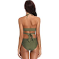 Miniatyrbilde 5 av 5: Push-up bikinisett i mørk farge med halter-krage olivengrønn M