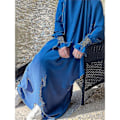 Miniatyrbild 5 av 5: Ramadan Eid Muslimsk Kvinna Jilbab 2-delad Abaya med Hijab Lång Khimar Niqab Set Hel Klänning Bön Kläder Islam Outfit Djellaba Burqa Rosa Set X...