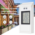 Miniatyrbillede 4 af 5: Digital termometer drivhus display max min have indendørs udendørs væg rum Hvid