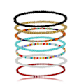 Pikkukuva 2 / 5: REMAKE Bohemian Anklet - Monikerroska, Monivärinen Anklet, Käsintehty Helmijalka Koru Naisille ja Tytöille