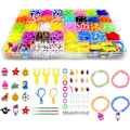 Pikkukuva 1 / 5: Loom Bands -setti 2500 käsityökappaletta 40 väriä rannekkeet tee itse