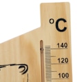 Miniatyrbild 4 av 5: Bastutermometer Sandtimer 15 Minuter Guld Trä 0 till 140 Celsius Grader Temperaturmätare Väggmonterad Bastutillbehör