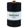 Miniatyrbild 1 av 2: REMAKE Mattvarp 12/6 Svart - 500 gr / rulle - 100% ekologisk bomullsmattvarp Svart one size