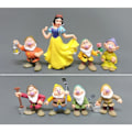 Miniatyrbillede 1 af 5: Snehvide og de syv dværge figurer dekorative legetøj 8 stk. sæt