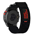 Miniatyrbillede 3 af 5: 20mm Urremærke til Garmin Fenix 7S/instinct 2S/6S/5S/Descent MK3 Størrelse S Nylon Sort Sort Sort