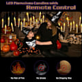 Miniatyrbillede 4 af 5: REMAKE Halloween dekoration, 20 flameløse hængende lys i elfenben med fjernbetjening