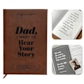 Miniatyrbillede 1 af 5: Far, jeg vil gerne høre din historie Notesbog Læderindbundet Hardback Sort Guldfolie-skrift Fars Dag Gave Far Guidet Journal Til...