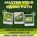Pikkukuva 3 / 5: REMAKE Golf-swingiharjoitusmatto, näyttää selkeästi lyöntien merkit, kannettava takapihan swing-harjoitusmatto