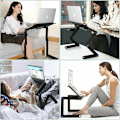 Miniatyrbillede 6 af 8: INF Smart justerbart laptopbord 17 tommer Sort