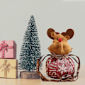 Miniatyrbild 3 av 3: Julväska Jul Eve Väska Äppelväska Kreativ Handväska Tomte Snögubbe Godisväska