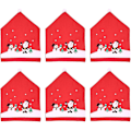 Miniatyrbillede 3 af 5: REMAKE 6 stk Jule-Stolbetræk Juledekorationer Nisse Stolbetræk Jul Snefnug Snemand