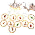 Miniatyrbillede 1 af 4: LED Julelys Julepynt Værelsespynt Garland Nytårsdekoration Lysstreng Julemand Dekoration Tilbehør