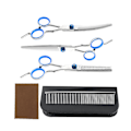 Miniatyrbild 4 av 4: Professionell Frisörsax Set - 6 Tum F2 Böjda Blad