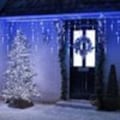Miniatyrbillede 4 af 5: LED isops-lysstrenge til jul, indendørs krystal is-lysstrenge til julepynt, vinterhimmelvindue feriepynt