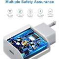 Miniatyrbilde 5 av 5: REMAKE 25W USB-C hurtiglader + USB-C til USB-C kabel Hvit for iPhone 16 Pro Max, iPhone 16 Pro, iPhone 16, iPhone 16 Plus Hvit