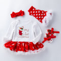 Miniatyrbild 1 av 3: Babyflickor Min Första Jul Outfit Romper Julafton Cl