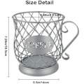 Miniatyrbild 3 av 3: Kaffekopp Kapselkopp Fruktkorg Pod Skrivbordsförvaring silverfärgad