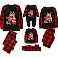 Miniatyrbilde 3 av 5: Matchende familiepyjamas til jul, langarmet skjorte og bukser, loungewear