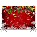 Pikkukuva 4 / 5: Lumikide Joulukuvaustaustakankaat Talvi Uusivuosi Perhejuhliin 5x3ft Syntymäpäivä Glitter Bokeh Sparkle Punainen Joulu