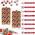 Miniatyrbillede 4 af 5: Peberkagemand & Peberkagepinde Silikon Chokoladeforme 2 stk 12-Huls Slik Cookieform Kager Bageforme til Juleaften Nytår