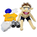 Miniatyrbild 3 av 5: Stor Jeffy Boy Handdocka Leksaker 60cm Mjuk Dolk