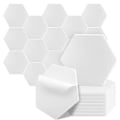 Miniatyrbild 2 av 5: REMAKE 12-pack Akustikpaneler, - självhäftande Akustikpaneler, Ljudisoleringsskumspaneler, Ljudisolering Väggpaneler, vit (Vit)