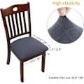 Miniatyrbilde 4 av 5: REMAKE Spisebordstoltrekk Sett med 4 Universelle Avtakbare Elastiske Stretch Trekk for Dekorasjon Hjem Hotell Seremoni Bryllup (Mørk Grå, 4)