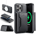 Miniatyrbillede 1 af 5: M2 Magnetisk Wallet Case til iPhone 16 Pro Max - Sort