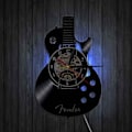 Miniatyrbild 3 av 4: Gitarr Vinyl Väggklocka Presenter Till Julen, 12 Svart Musik Väggklocka