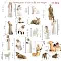 Miniatyrbilde 4 av 5: REMAKE Willow Tree Nativity Figursett Statue Håndmalt Dekorasjon Julegave ~ Jesus 10-delt sett