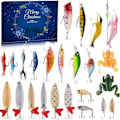 Miniatyrbild 2 av 5: Julkalender för Fiske 2024 - Fiskebeten Set, Fiskeutrustning för Vuxna Män Pojkar, Fisketillbehör (24 st)
