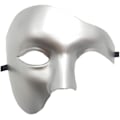 Pikkukuva 1 / 4: 1 kpl Fantomimaskki, Masquerade-naamio Retro Fantom Oopperasta Yksi Silmä Puoli Kasvot Masquerade-asu (hopea)
