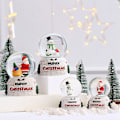 Miniatyrbild 4 av 4: Julglödande Kristallkula Engelsk Glasglob Skrivbordsdekorationer Julafton Barnpresent Snögubbe Stor