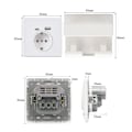 Miniatyrbilde 3 av 5: EU-standard 16A veggladeradapterkontakt USB type A type C strøm Schuko-plugg