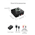 Pikkukuva 3 / 5: LDAC Bluetooth-yhteensopiva 5.0 -audiovastaanotin mikrofonilla RCA3.5mmAux 3D-stereo musiikki aptX langaton adapteri TV:lle, autokaiuttimelle