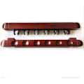 Miniatyrbillede 2 af 4: 6 Pool Cue Stativer, Træ Pool Cue Stativ Væghængt Pool Cue Stativ Pool Cue Holder med 6 Cue Clips til Poolbarer, Køer og Poolspillere