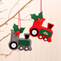 Miniatyrbillede 5 af 5: 2-pak Juletræspynt stofpynt
