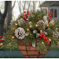 Miniatyrbild 3 av 4: Juldekoration Hängkorg Varm Färgbelysning