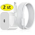 Miniatyrbilde 1 av 2: 2 stk. hurtiglader for iPhone 11/12/13/14