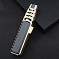 Miniatyrbillede 5 af 5: Turbine lommelygte Jet Flame Solar Beam Torch Jordens varmeste lommelygte Vindtæt sort kulfiber valnød