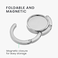 Miniatyrbillede 3 af 5: Håndtaskeholder - Metal Foldbar Taskeholder - Taskeholder Til Bord Eller Skrivebord Håndtaskeophæng