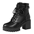 Miniatyrbillede 2 af 5: REMAKE Høj Hæl Damer Vinter Lysebrun Chunky Sole Platform Strømpe Støvler Sko Kvinders Mid-calf Tykke Hæle Størrelse. 39