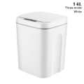 Miniatyrbild 1 av 4: Smart Induktionsstyrd Touch-avfallskorg Självstängande Självbytande Papperskorg Automatisk Locköppning Fö Three-mode White 14L